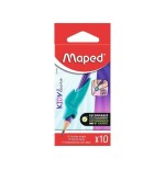 Maped kidy lern pack de 10 guias de lapiz para dedos - modelo tiburon - guia extraible - apta para la mayoria de