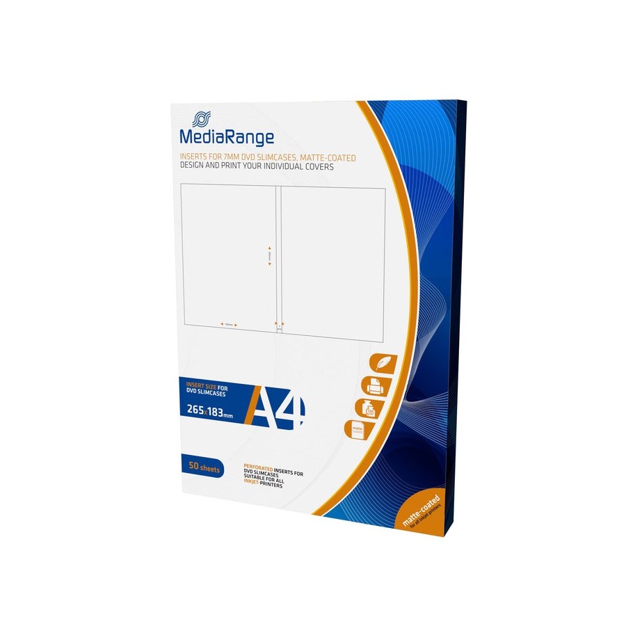 Mediarange mrink122 papel para impresora de inyección de tinta a4 (210x297 mm) mate 50 hojas blanco