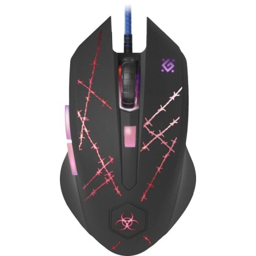 Ratón defender forced gm-020l  juego ambidextro usb tipo a óptico 3200 dpi