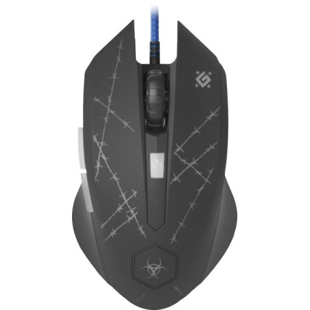 Ratón defender forced gm-020l  juego ambidextro usb tipo a óptico 3200 dpi