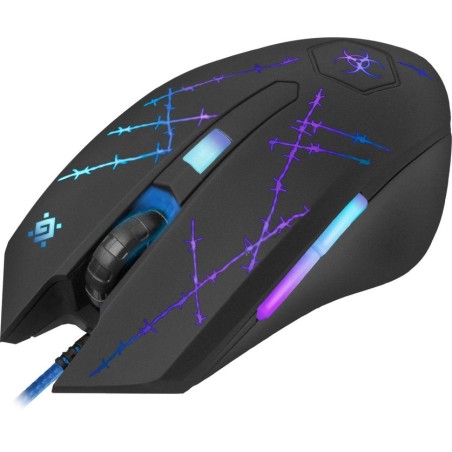 Ratón defender forced gm-020l  juego ambidextro usb tipo a óptico 3200 dpi
