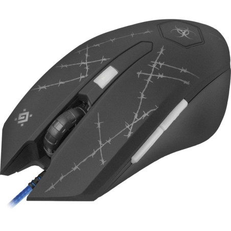 Ratón defender forced gm-020l  juego ambidextro usb tipo a óptico 3200 dpi
