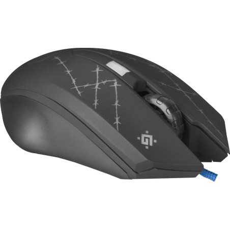 Ratón defender forced gm-020l  juego ambidextro usb tipo a óptico 3200 dpi