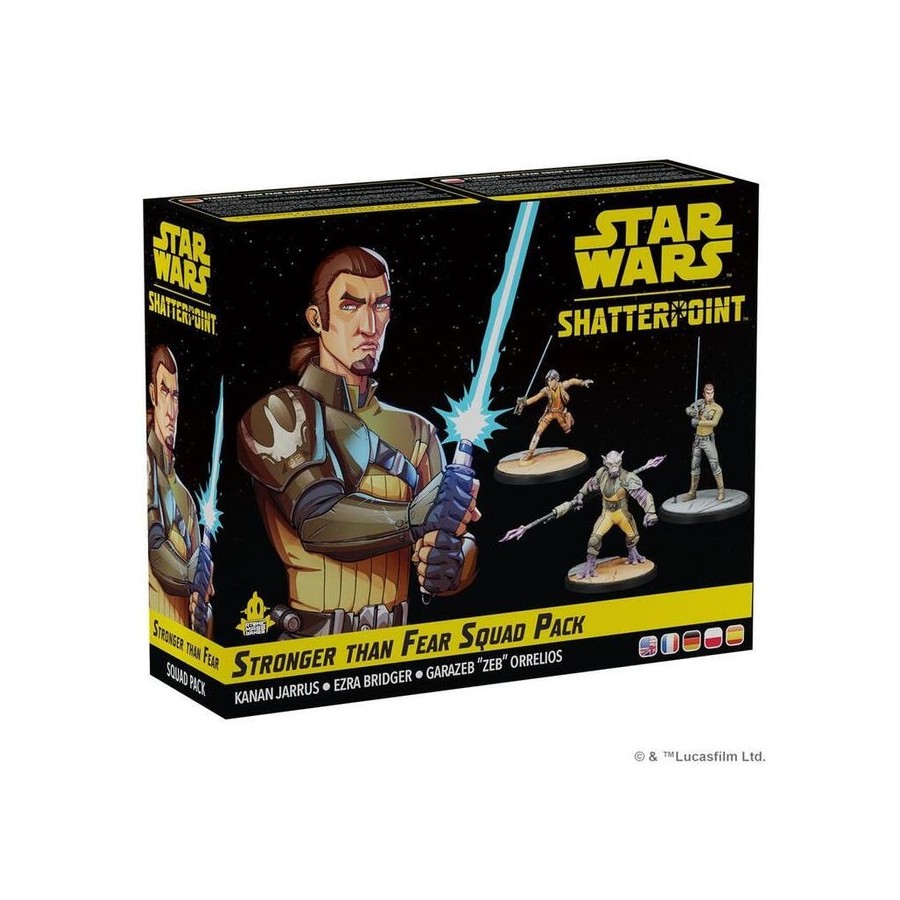 Juego de mesa star wars shatterpoint stronger than fear squad pack edad recomendada 14 años