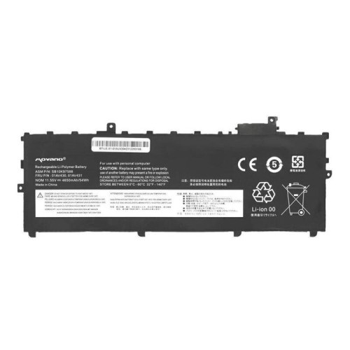 Batería compatible para portátil lenovo x1 carbon g6 11.55v 4650 mah movano