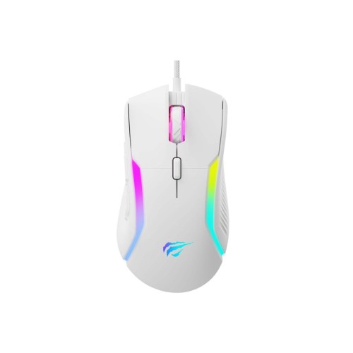 Ratón gaming  havit ms1033 rgb 8000 dpi 9 botones blanco