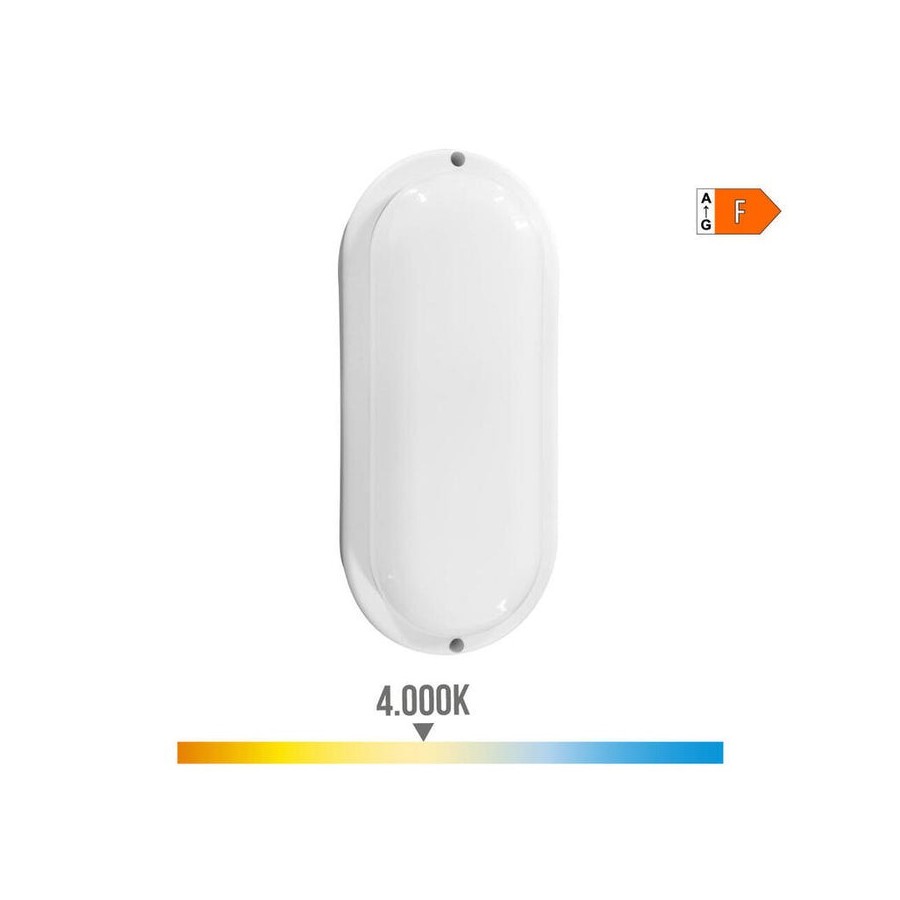 Aplique oval led con sensor de movimiento 18w 1820lm 4.000k edm