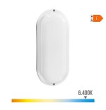 Aplique oval led con sensor de movimiento 18w 1820lm 6.400k edm