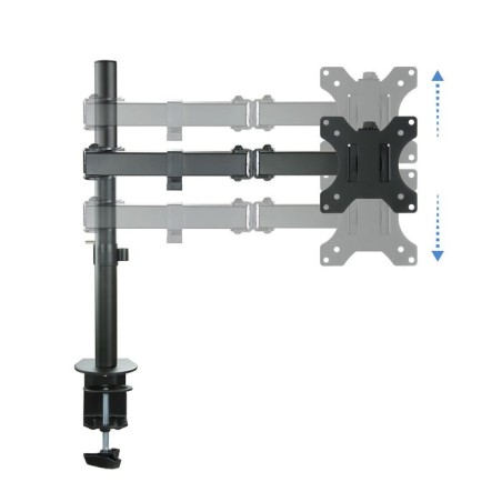 Tooq soporte de mesa con brazo articulado para monitor de 13"-32" - giratorio e inclinable - gestion de cables - peso