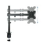 Tooq soporte de mesa con brazo articulado para monitor de 13"-32" - giratorio e inclinable - gestion de cables - peso