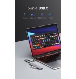 Hub  ugreen 50985 de interfaz usb 3.2 gen 1 (3.1 gen 1) type-a 5000 mbit/s plata