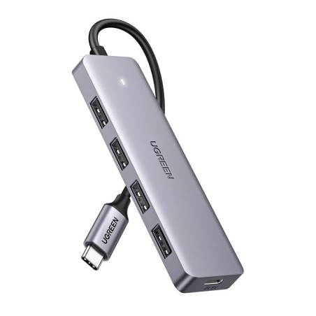 Hub  ugreen 50985 de interfaz usb 3.2 gen 1 (3.1 gen 1) type-a 5000 mbit/s plata
