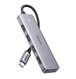 Hub  ugreen 50985 de interfaz usb 3.2 gen 1 (3.1 gen 1) type-a 5000 mbit/s plata
