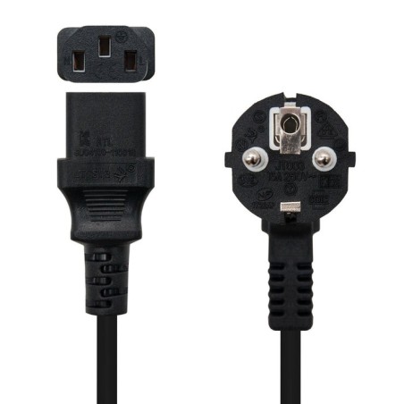Nanocable cable de alimentacion cpu - shucko cee7 macho a c-13 hembra 1.50m - negro