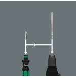 Llave de tubo wera kraftform kompakt 71 security, 32 piezas  negro/verde, 1/4", incluye mango enchufable 5057114001