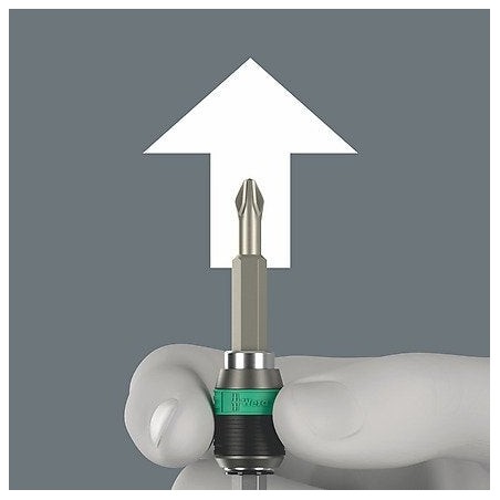 Llave de tubo wera kraftform kompakt 71 security, 32 piezas  negro/verde, 1/4", incluye mango enchufable 5057114001