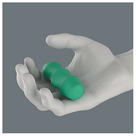 Llave de tubo wera kraftform kompakt 71 security, 32 piezas  negro/verde, 1/4", incluye mango enchufable 5057114001