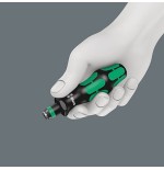 Llave de tubo wera kraftform kompakt 71 security, 32 piezas  negro/verde, 1/4", incluye mango enchufable 5057114001