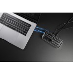 Kingston workflow usb minihub, estación de acoplamiento (plateado/negro, usb-c, usb-a)