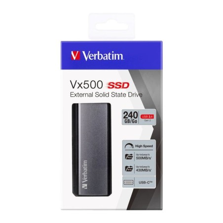 Disco externo ssd verbatim 240gb vx500 usb 3.1 g2