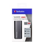 Disco externo ssd verbatim 240gb vx500 usb 3.1 g2