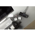 Kingston workflow usb minihub, estación de acoplamiento (plateado/negro, usb-c, usb-a)