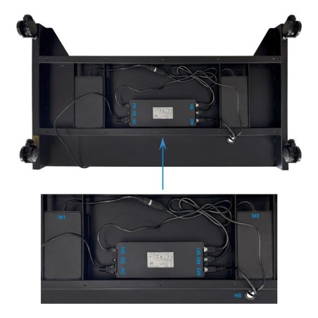 Soporte suelo ruedas eléctrico "uros" 52-84 2 bult