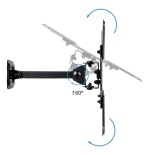 Soporte pared pantallas 13-43" gira/incli negro