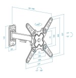 Soporte pared pantallas 13-43" gira/incli negro