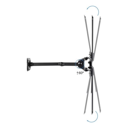 Soporte pared pantallas 13-55" gira/incli negro