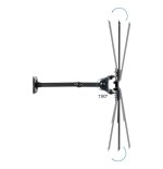 Soporte pared pantallas 13-55" gira/incli negro