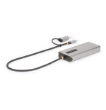 Adaptador startech.com usb-c multiport w/attached usb-c to usb-a dongle, dual hdmi (4k30hz/1080p60hz), 3x usb-a, mini lapt
