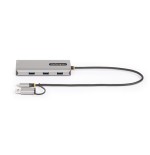 Adaptador startech.com usb-c multiport w/attached usb-c to usb-a dongle, dual hdmi (4k30hz/1080p60hz), 3x usb-a, mini lapt