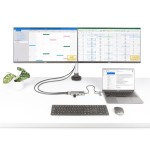 Adaptador startech.com usb-c multiport w/attached usb-c to usb-a dongle, dual hdmi (4k30hz/1080p60hz), 3x usb-a, mini lapt