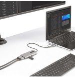 Adaptador startech.com usb-c multiport w/attached usb-c to usb-a dongle, dual hdmi (4k30hz/1080p60hz), 3x usb-a, mini lapt
