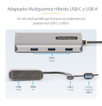 Adaptador startech.com usb-c multiport w/attached usb-c to usb-a dongle, dual hdmi (4k30hz/1080p60hz), 3x usb-a, mini lapt