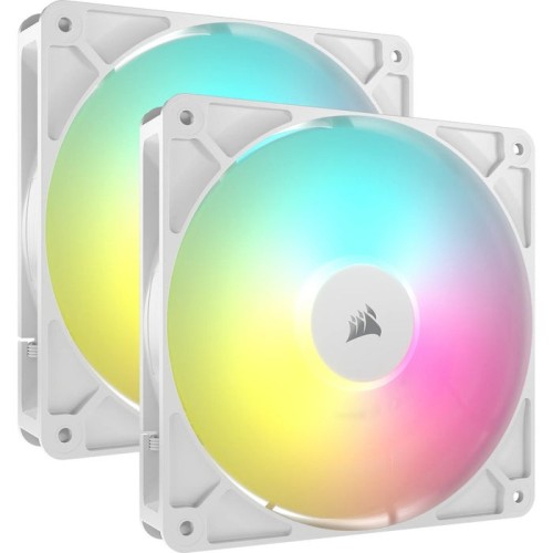 Ventilador pc  corsair rs140 argb  paquete de 2 co-9050187-ww blanco