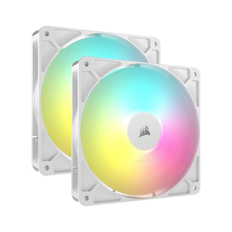 Ventilador pc  corsair rs140 argb  paquete de 2 co-9050187-ww blanco