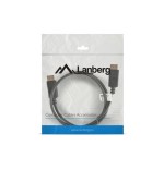 Lanberg cable ca-dpdp-10cc-0010-bk displayport macho/macho maxima resolucion 4k 1 metro