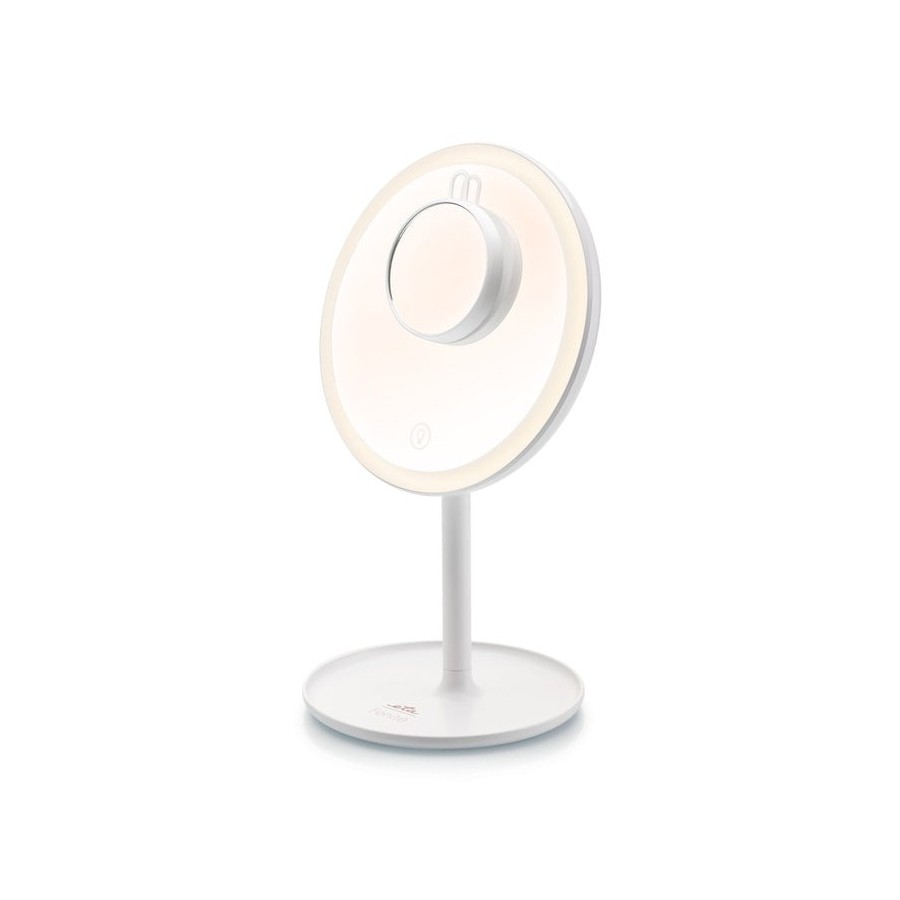 Eta eta135490000 espejo cosmético led 2 en 1, diámetro 200 mm, carga usb c, blanco