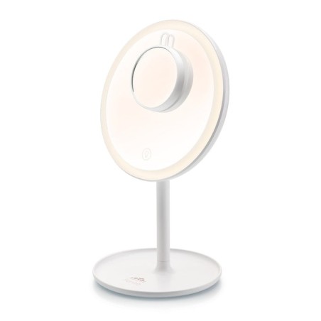 Eta eta135490000 espejo cosmético led 2 en 1, diámetro 200 mm, carga usb c, blanco