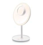 Eta eta135490000 espejo cosmético led 2 en 1, diámetro 200 mm, carga usb c, blanco