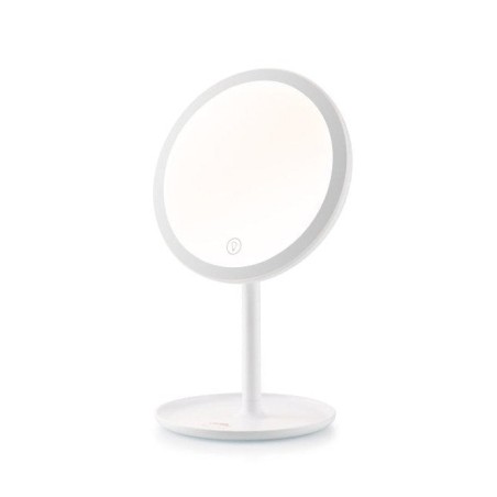 Eta eta135490000 espejo cosmético led 2 en 1, diámetro 200 mm, carga usb c, blanco