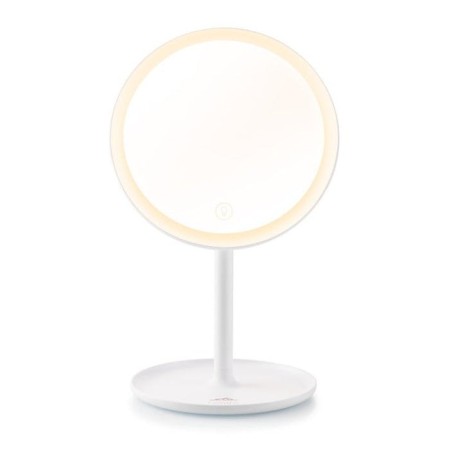 Eta eta135490000 espejo cosmético led 2 en 1, diámetro 200 mm, carga usb c, blanco