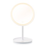 Eta eta135490000 espejo cosmético led 2 en 1, diámetro 200 mm, carga usb c, blanco
