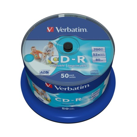 Verbatim cd-r 50 unidades 700mb 54x imprimible 43438