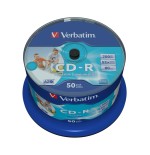 Verbatim cd-r 50 unidades 700mb 54x imprimible 43438