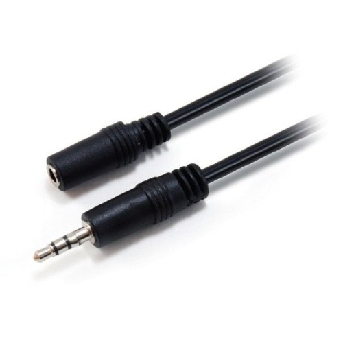 Equip cable audio jack 3.5 (alargo) m/h 2m negro 14708207