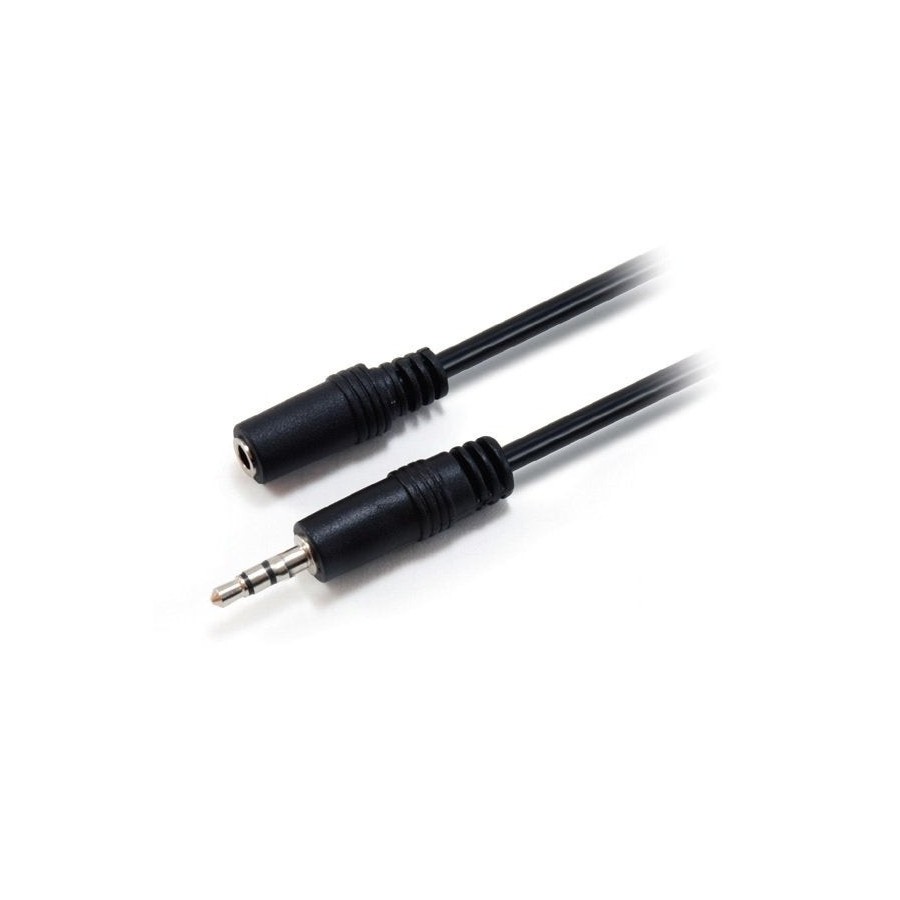 Equip cable audio jack 3.5 (alargo) m/h 2m negro 14708207