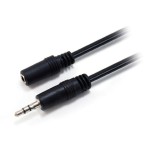 Equip cable audio jack 3.5 (alargo) m/h 2m negro 14708207